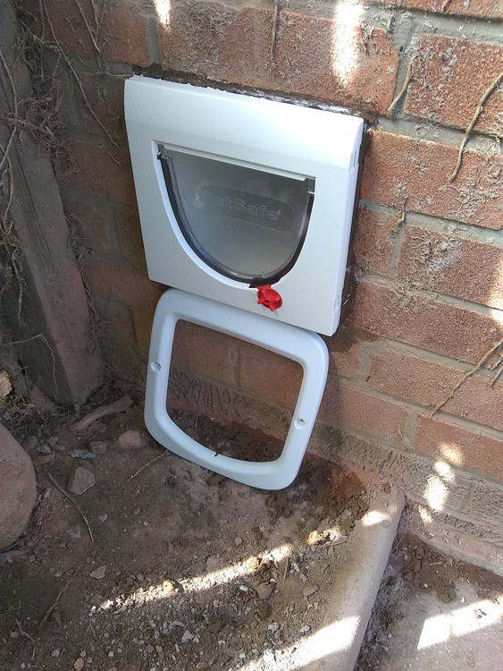 Cat flap fitted through wall Newcastle