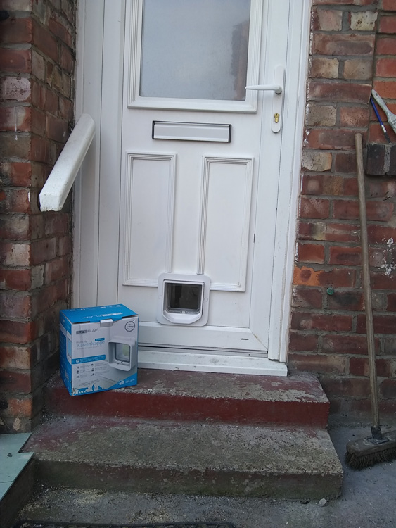 Cat flap fitters Walker and Heaton