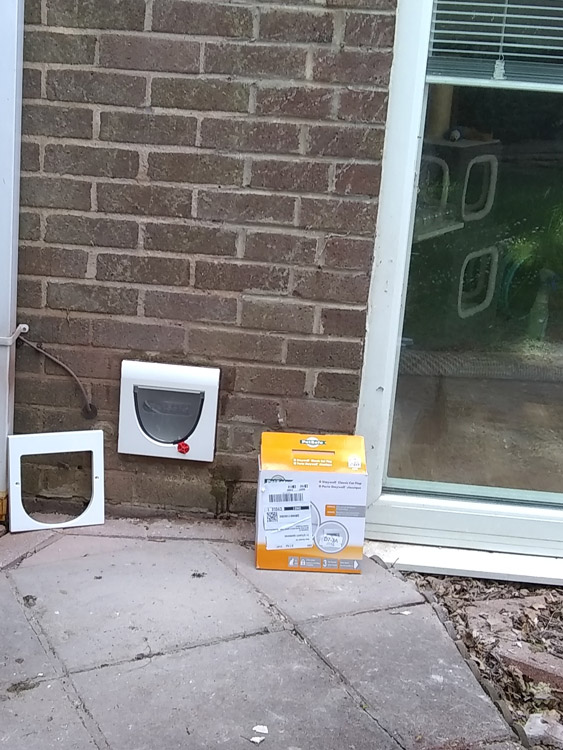 Cat flap fitted through the wall Sunderland and Washington