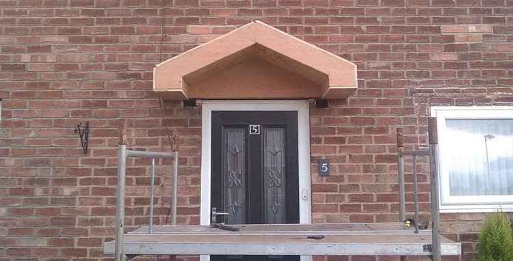 Handmade custom Door canopies Newcastle
