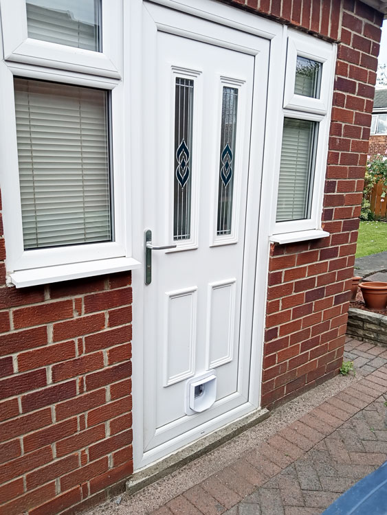 Cat flaps installed in PVC doors near me