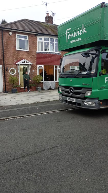 Glass removed for furniture delivery Newcastle