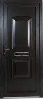 black pvcu door