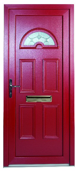 red coloured pvcu doors newcastle