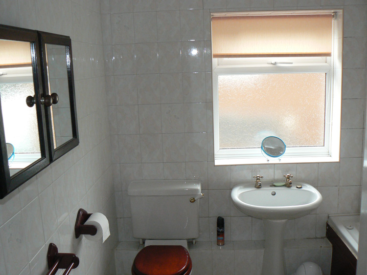 the old, tired bathroom