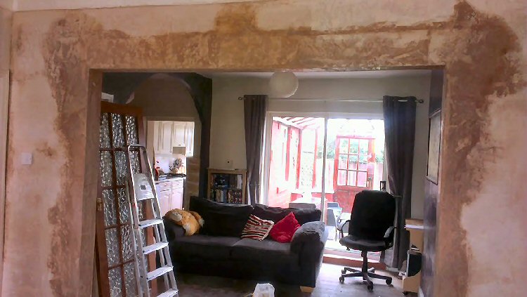 Removal of a living room wall, property restorations Newcastle