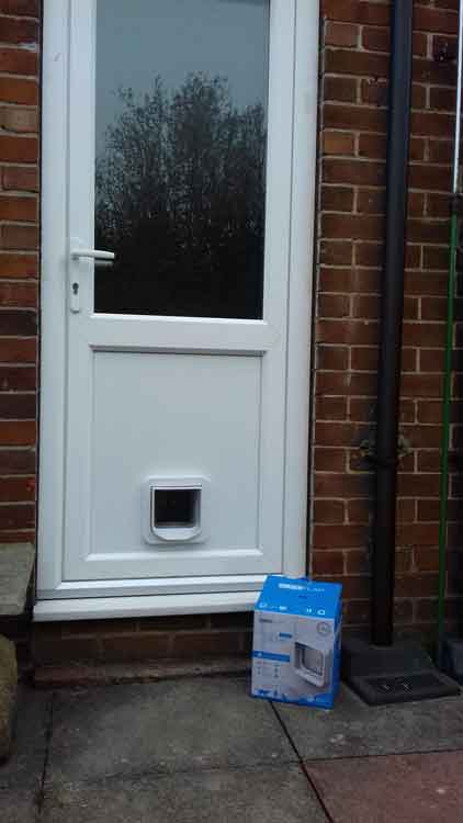 cat flap fitters Brunton Park