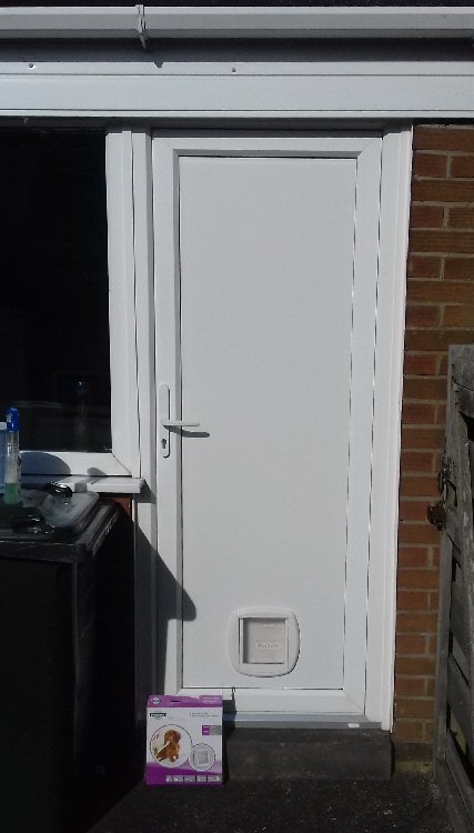Cat flap fitters near me, here installed in Kingston Park
