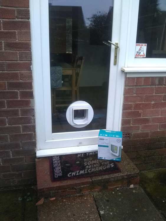 Cat flap fitters Stockton and Peterlee