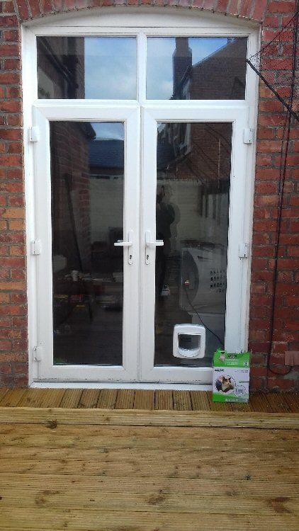 Cat flap installers near here, here installed in Longhirst Morpeth