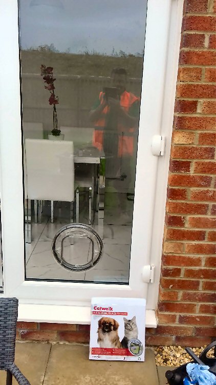 Cat flap installers Bowburn in Durham, here installed in Bowburn