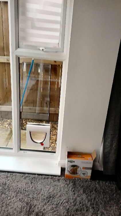 Cat flap installers Dunston and Gateshead, here installed in Dunston