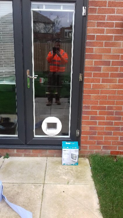 Cat flap installers Gateshead, here installed in Walkerville