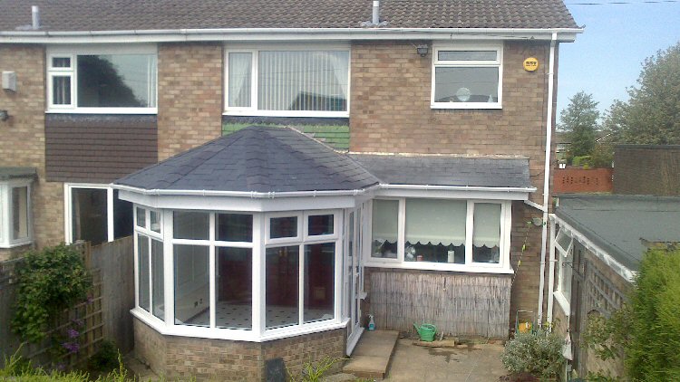 Insulated and tiled conservatory roof