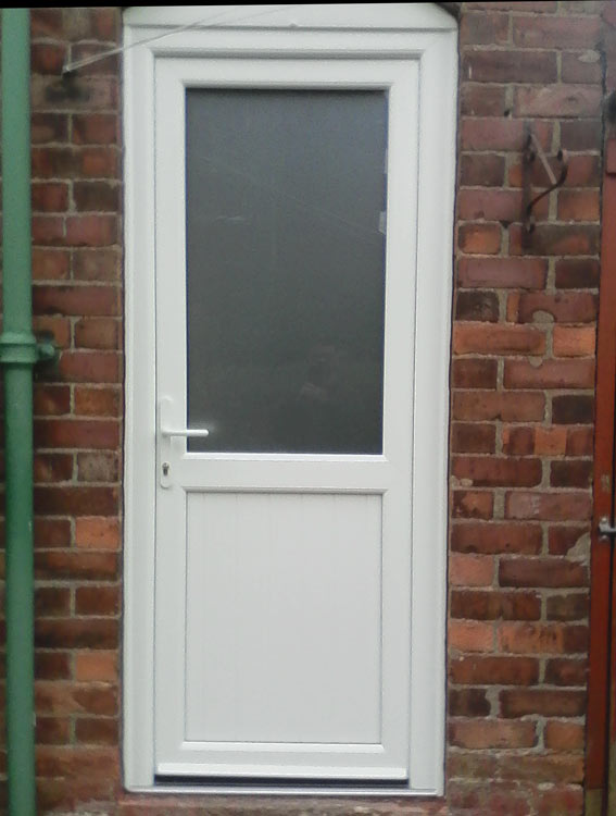 Rehau white pvc rear doors Newcastle